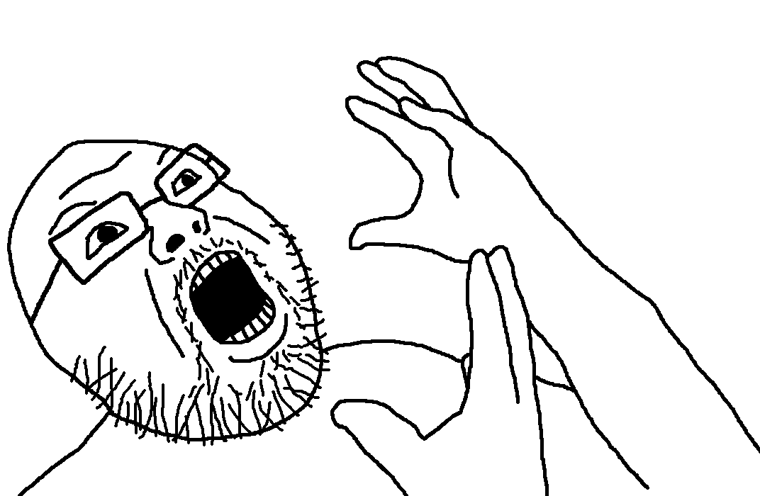 orksjak, 1soyjak, angry, arms, bald, beard, black eyes, fat, forehead line, forehead lines