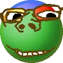 gapejak, wholesome soyjak, colorjak, nuurumoji, glasses, gradient skin, green skin, looking at you, multicolored skin, no beard