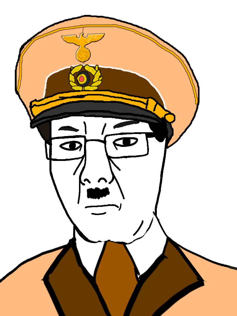 chudjak, kuzjak, chuzjak, 1soyjak, adolf hitler, black hair, closed mouth, clothes, glasses, hair
