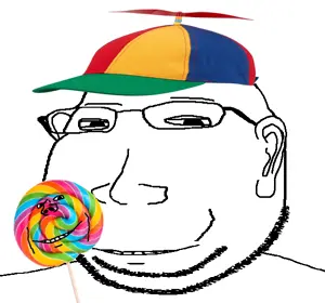 massjak wearing a funny little hat but the lollipop is the impish one.png
