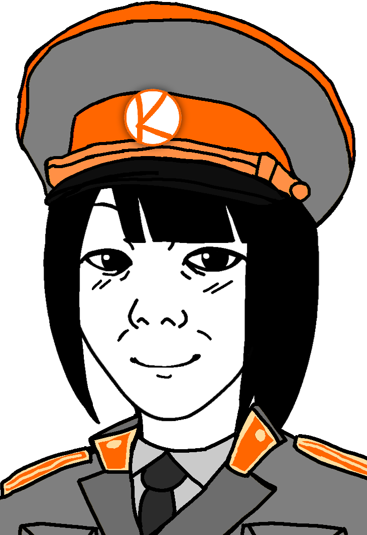 kuzjak, temuchan, femjak, 1soyjak, black hair, closed mouth, clothes, female, hair, hat
