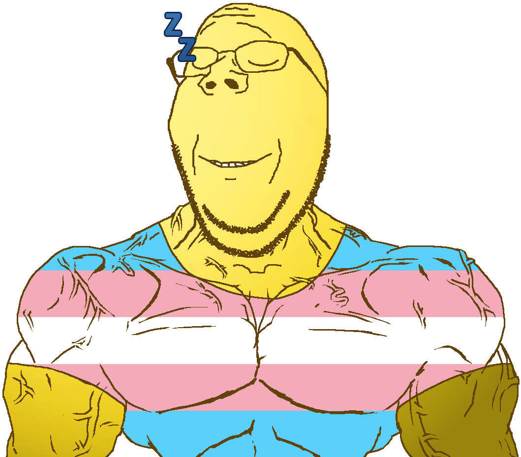 chudjak, gapejak, chudjak front, muscular chud, 1soyjak, asleep, bald, buff, closed eyes, closed mouth