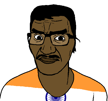 el perro rabioso, el perro chud, el perro nervioso, 1soyjak, angry, annoyed, black hair, brown skin, closed mouth, clothes