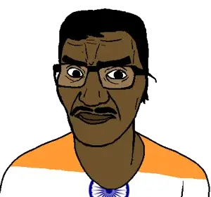 28437 - soybooru.com - angry brown_skin country el_perro_chud el_perro_rabioso flag glasses hair india india indiamustache open_mouth soyjak teeth transparent transparent_background.png