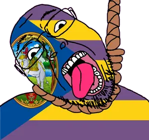 bernd, 1soyjak, ack, animal, bald, elephant, flag, full body, garuda, glasses