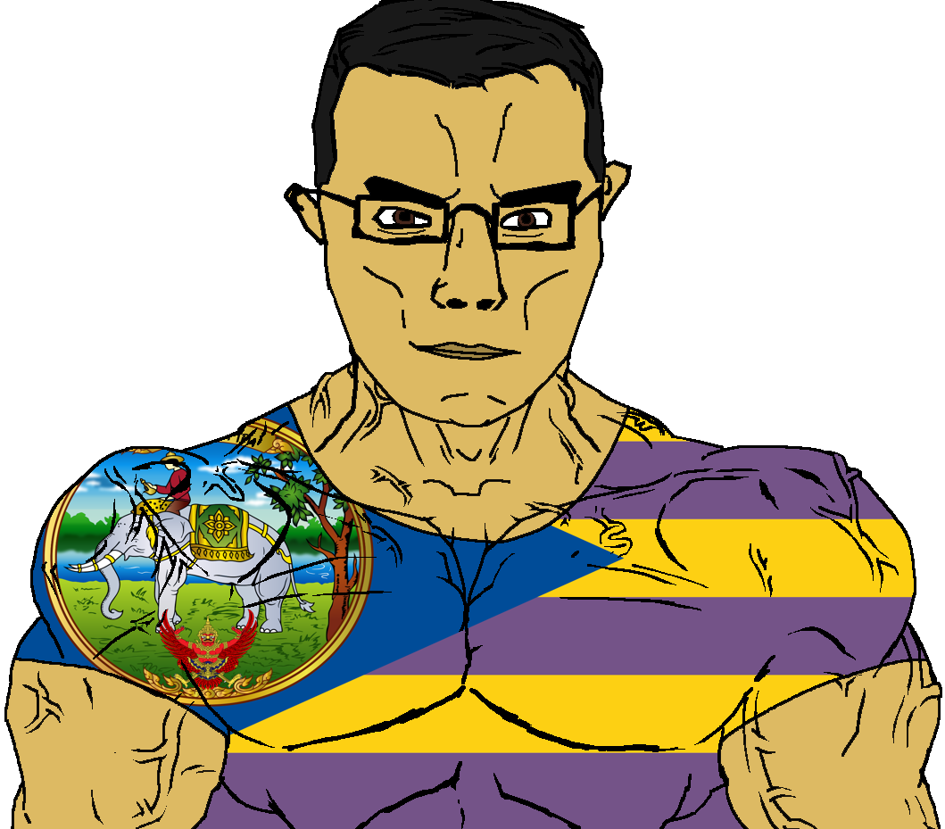 chudjak, chudjak front, muscular chud, 1soyjak, animal, arm, brown eyes, brown skin, buff, closed mouth