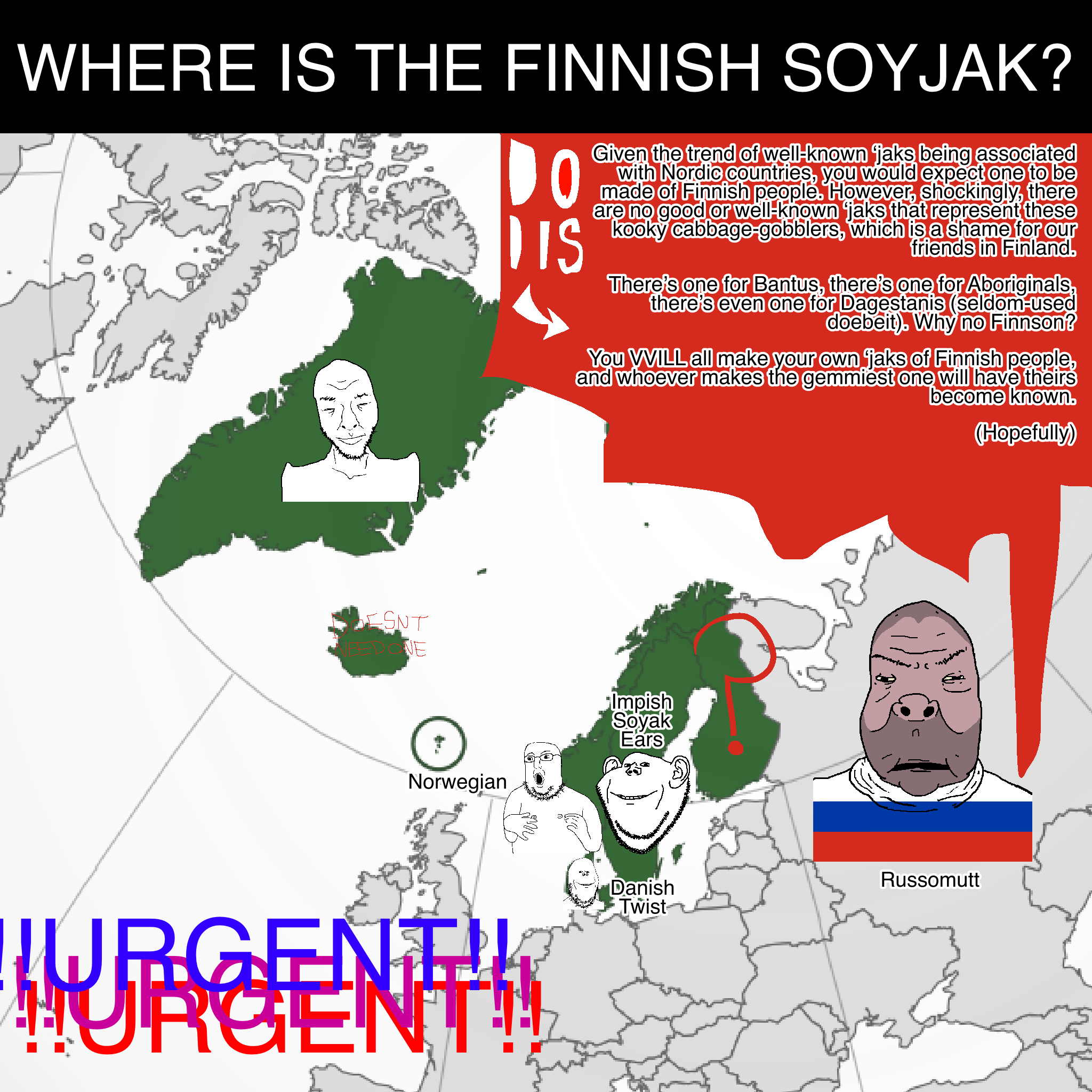 greenlander, impish soyak ears, norwegian, danish twist, russomutt, 5soyjaks, closed mouth, europe, finland, front view
