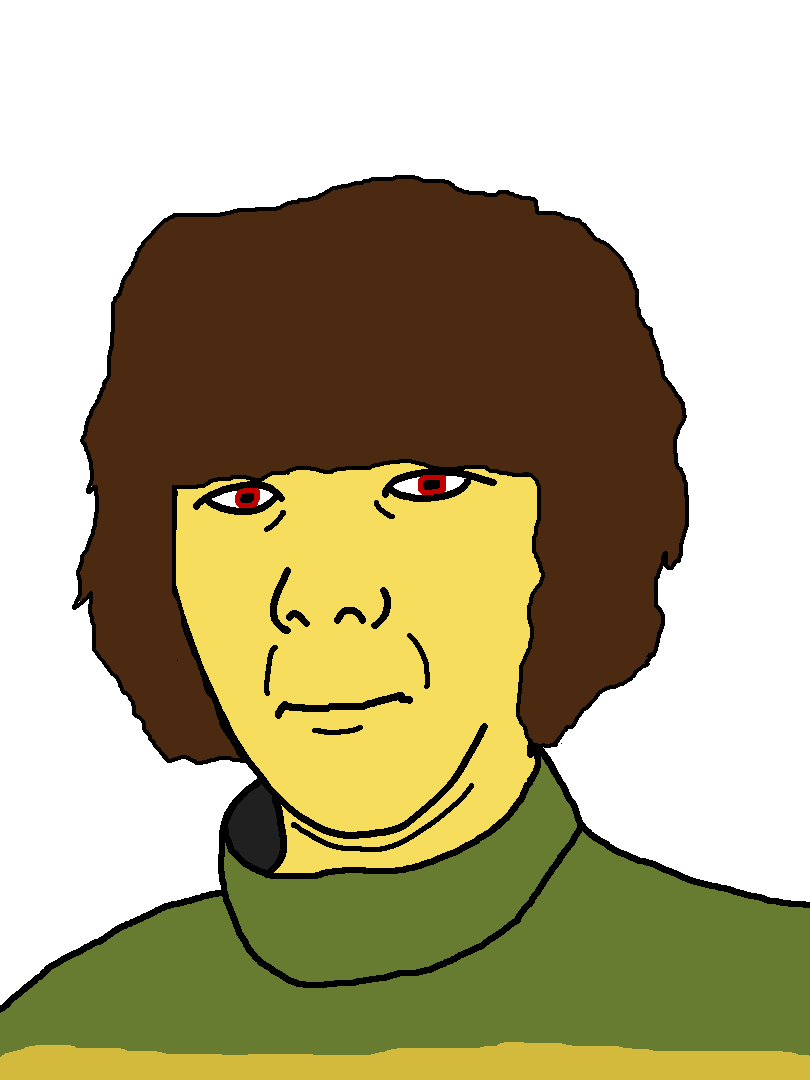 kris (deltarune), kuzjak, 1soyjak, brown hair, closed mouth, hair, looking at you, male, medium hair, neutral