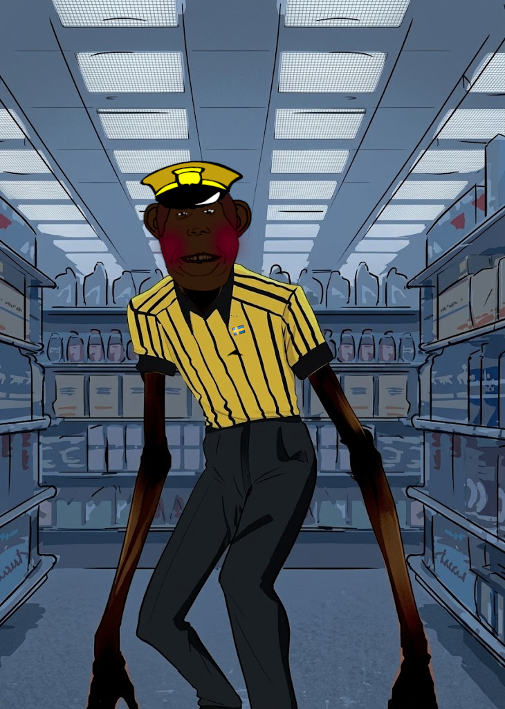 Artistic rendition of a horrifying survivor's account from the Swinny IKEA https://soybooru.com/forum/gen/thread/60061?page=2#p2236835
