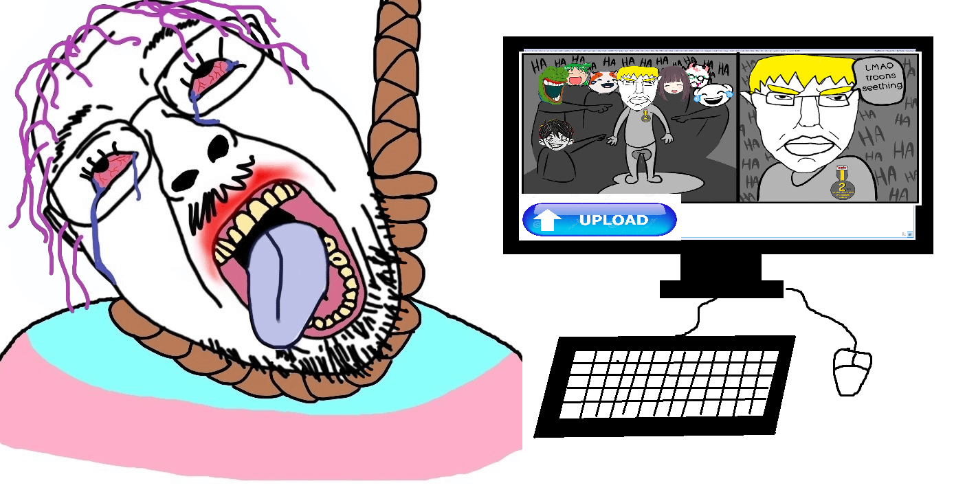 pepe, ralsei (deltarune), bernd, chudjak, hanging troonjak, pol face, troonjak, 3soyjaks, 4chan, ack