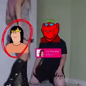 gapejak, impish soyak ears, female gapejak, femjak, 2soyjaks, abuse, admin, aliased, animated, bald