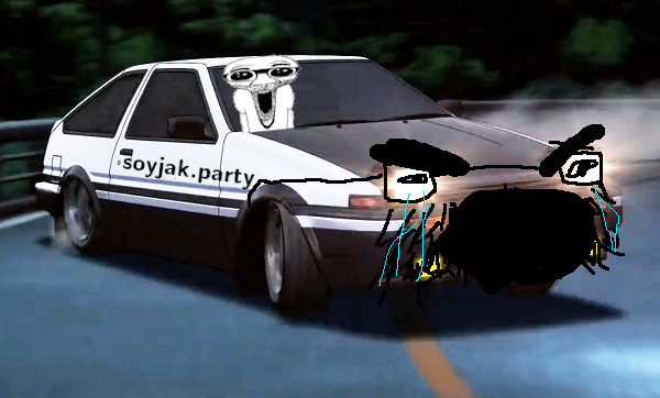 el perro rabioso, unknown, oh my god she is so attractive, 2soyjaks, angry, anime, car, crying, fujiwara takumi's toyota trueno ae86, glasses
