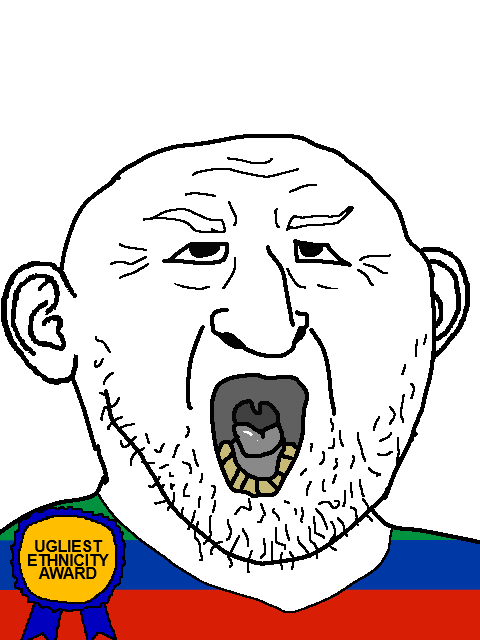 impish soyak ears, chornye, 1soyjak, angry, bald, beard, ears, extremely ugly, gaping mouth, large ears