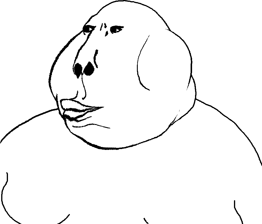 meximutt, bantujeet, bantumutt, karel, muttvariants from meximutt, 1soyjak, bald, big lips, chin, closed mouth