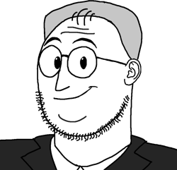 amadeo bordiga, weirdpenis, 1soyjak, closed mouth, clothes, glasses, gray hair, italian, looking at you, open eyes