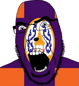 cobson, 1soyjak, angry, animal, bald, building, bushy eyebrows, flag, garuda, glasses