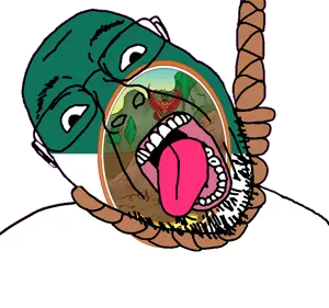bernd, 1soyjak, ack, animal, bald, cave, clothes, flag, full body, garuda