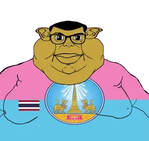 brandon, branigger, 1soyjak, animal, brown skin, closed mouth, ear, fat, flag, flower