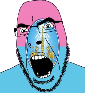 cobson, 1soyjak, angry, animal, bald, bushy eyebrows, flag, flower, glasses, hair