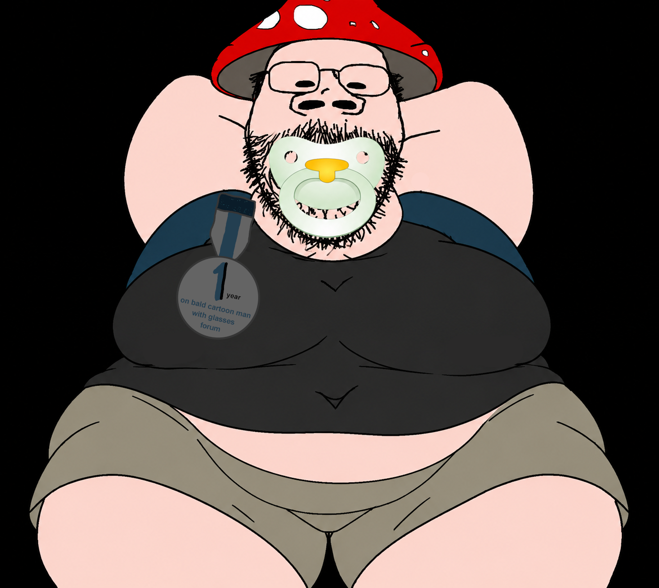 gapejak, babyjak, babyjak, sfwified, 1soyjak, almost full body, arm, award, badge, beard
