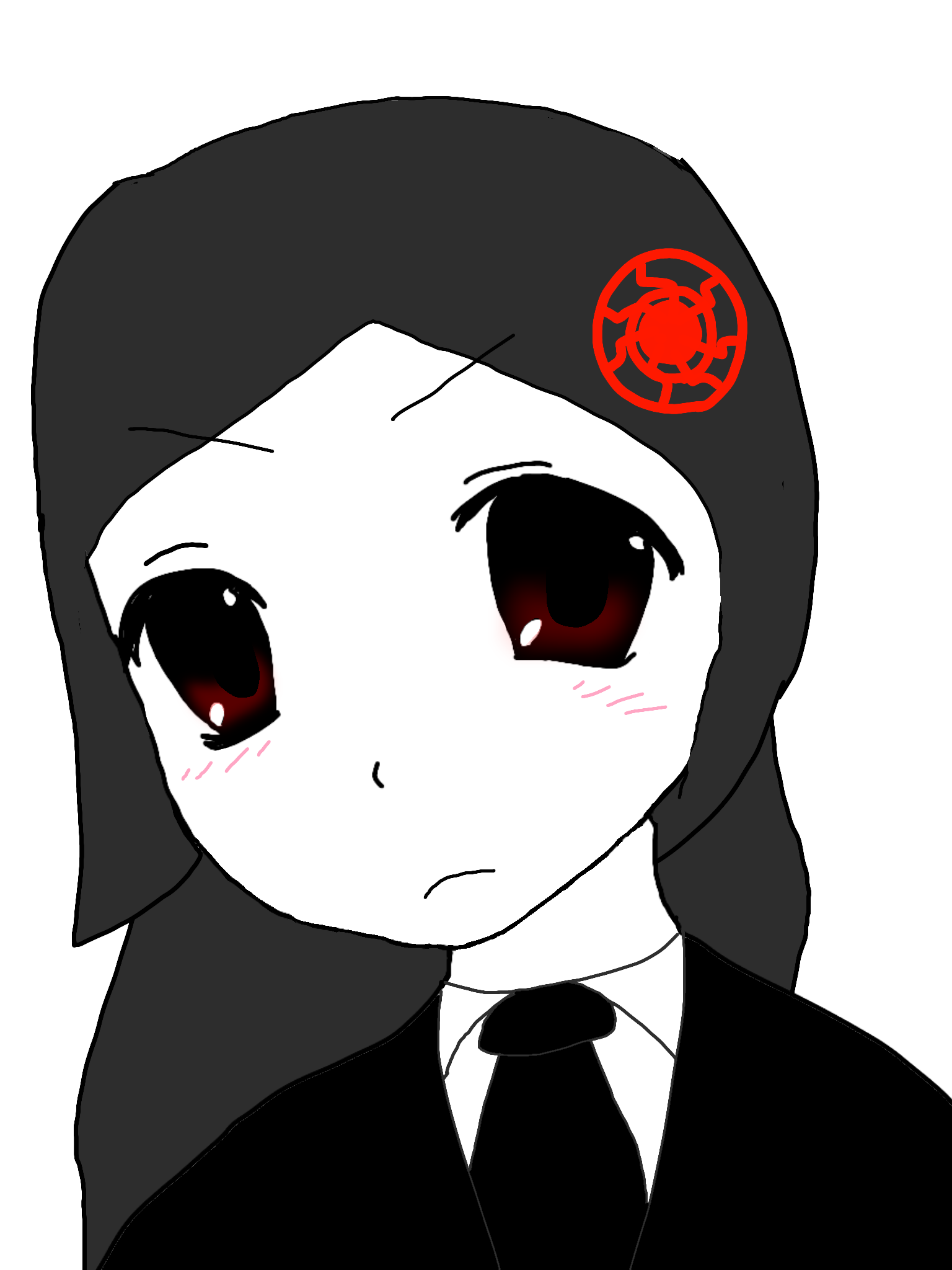 nazitan, soytan, moestein, unknown, :<, angry, anime, black eyes, black hair, black suit