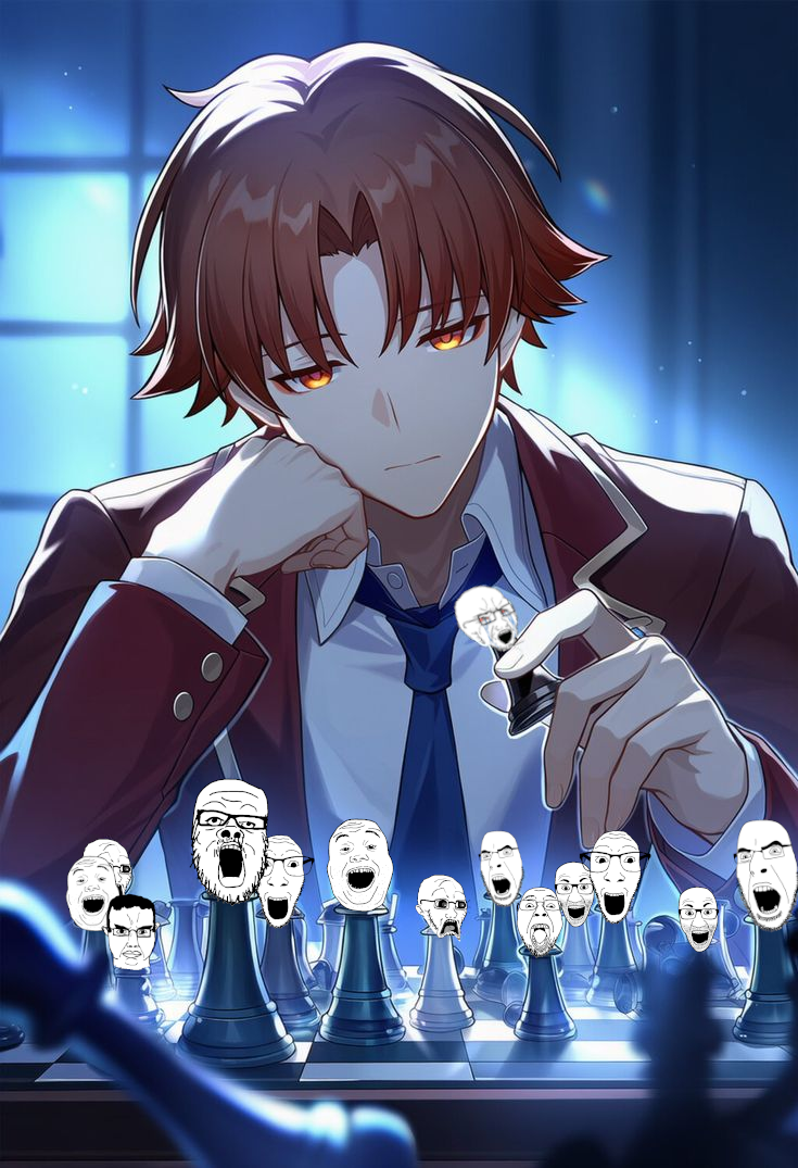 kiyotaka ayanokoji, alicia, bernd, chudjak, cobson, cryboy soyjak, dylanjak, el perro rabioso, soyak, doctos