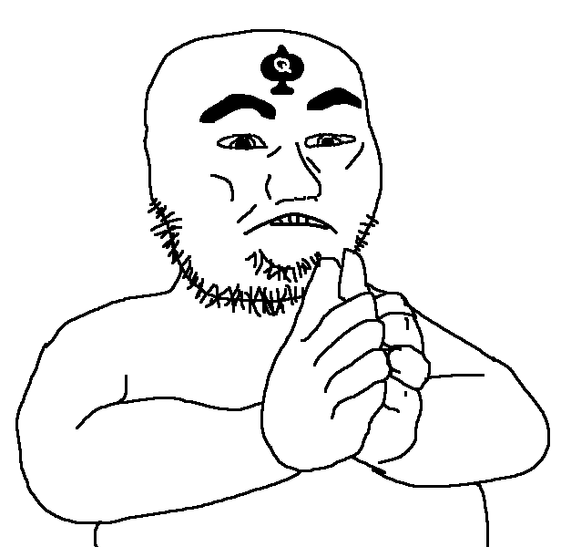 cobson, delaylama, 1soyjak, ace of spades, bald, closed mouth, glasses, looking to the right, neutral, no ears