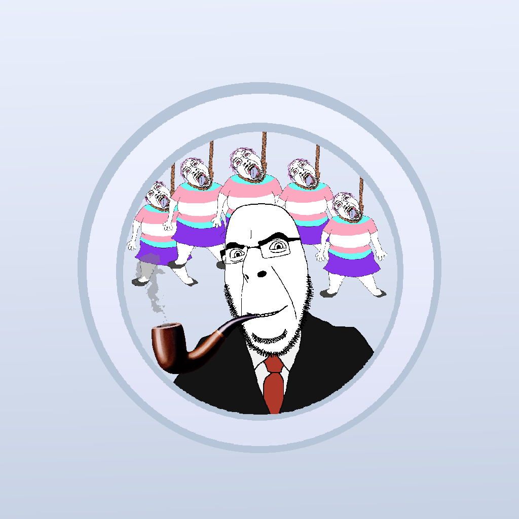 bernd, cobson, hanging troonjak, troonjak, ack, bald, black eyes, blue tongue, closed mouth, clothes