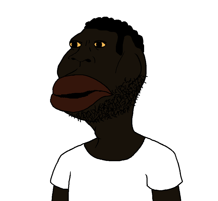 meximutt, bantujeet, bantumutt, bantunigger, braziljeet, brazilmutt, skinny bantunigger, 1soyjak, adams apple, african