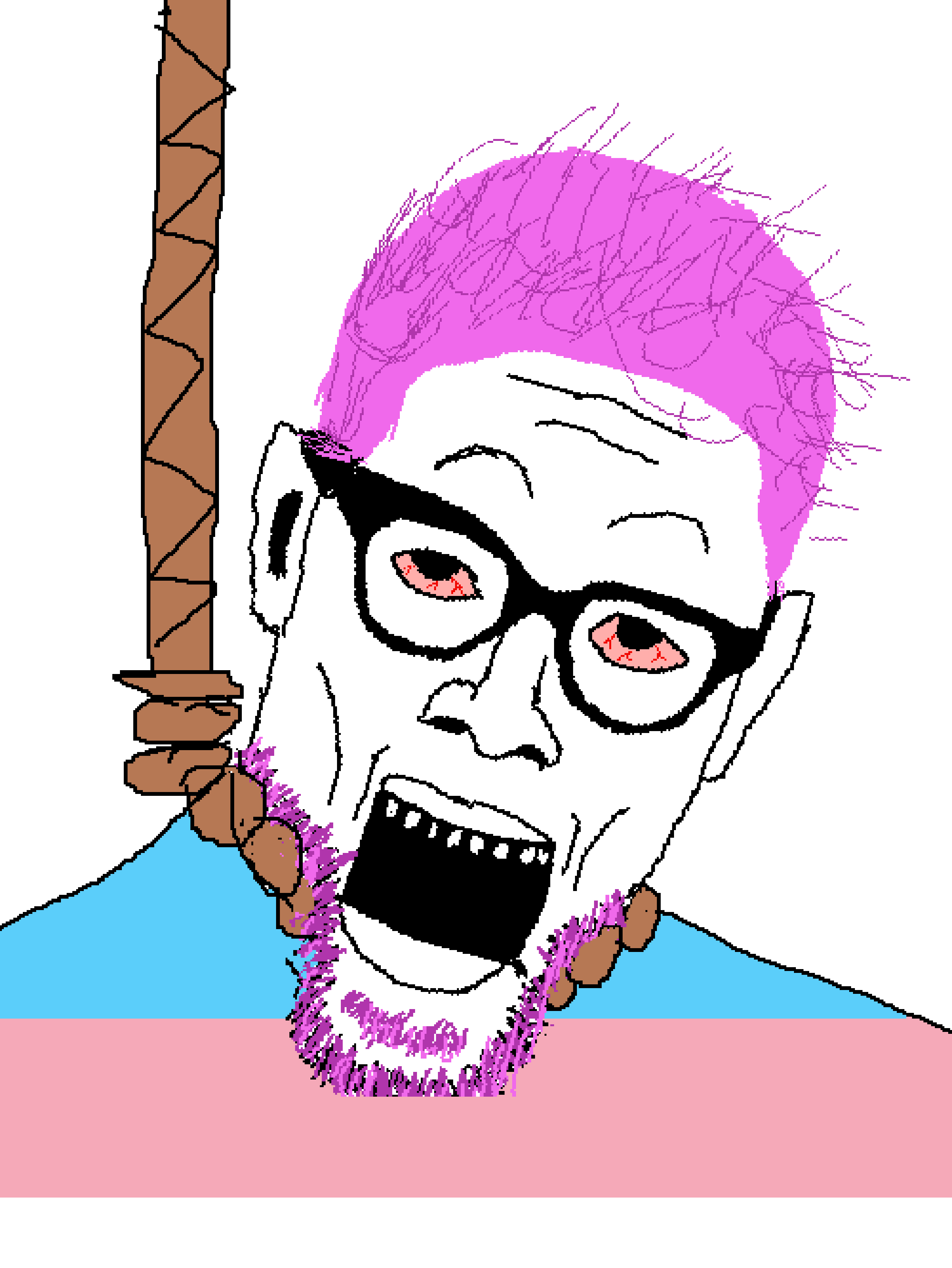 bernd, chudjak, hanging troonjak, troonjak, 1soyjak, ack, dead, death, front view, glasses