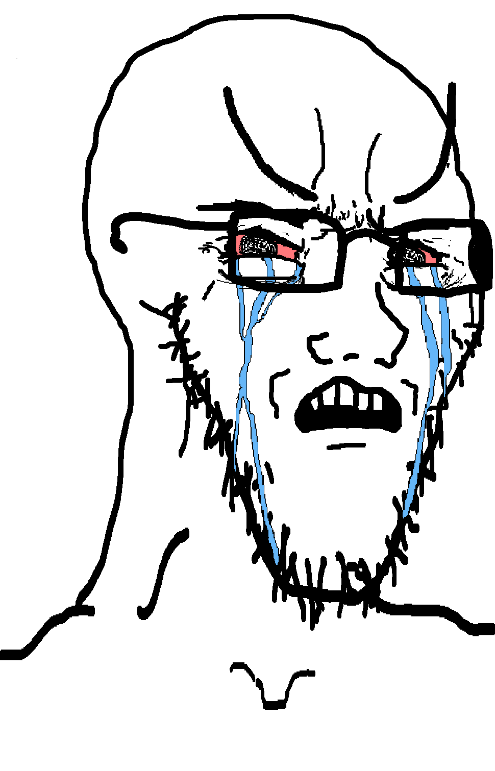 soyak, long crying soyak, long soyak, soyak (concerned), soyak (crying), 1soyjak, angry, bald, bloodshot eyes, crying