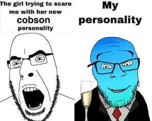 cobson, feraljak, alcohol, beard, calm, clothes, drink, glass, glasses, open mouth