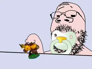 0000- soybooru.com - 1soyjak baby babyjak bald black_eyes blue_background caca crying fgteev gapejak glasses looking_at_you .mp4
