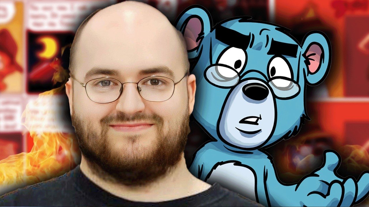 unknown, irl soyjaks, andrew dobson, artist, bald, bear, beard, blue skin, closed mouth, comics