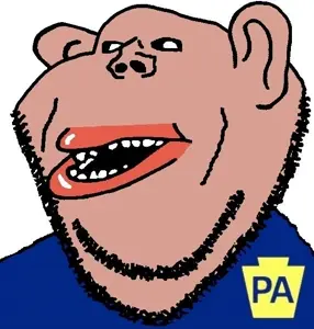 impish soyak ears, impish amerimutt, amerimutt, brown skin, clothes, ear, pennsylvania, soyjak, stubble