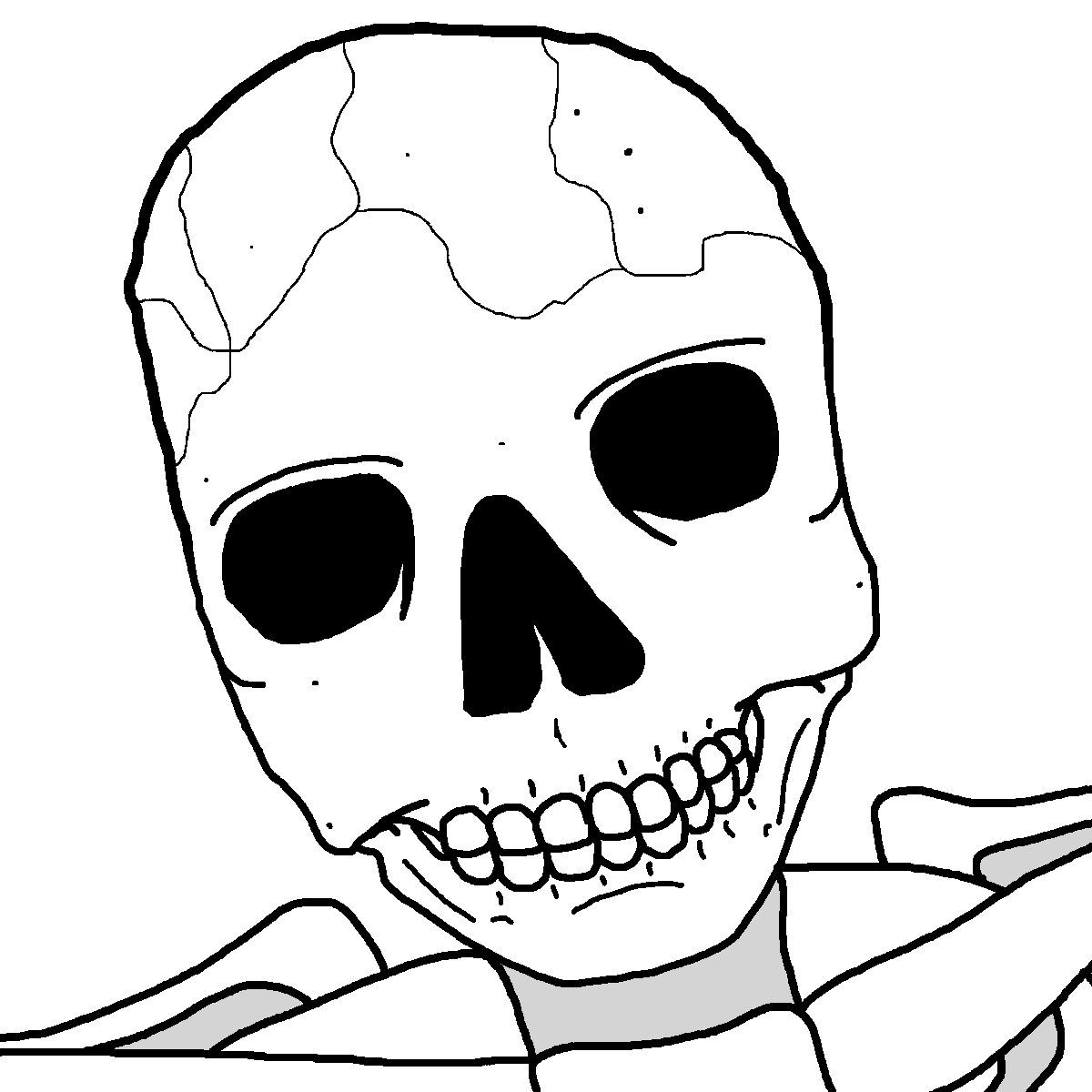 The skeleton of Rodgert.