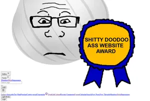 markiplier soyjak, soyak, neutralplier, the soybooru logo, 1soyjak, award, closed mouth, eyebrows, forehead lines, forehead wrinkles
