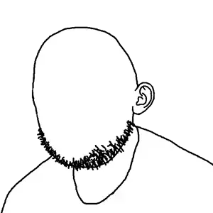 rotjak, 1soyjak, bald, clothes, ear, faceless, fat, looking to the left, no eyes, no face