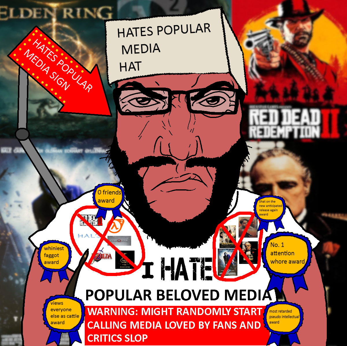 joker (dc), markiplier soyjak, science lover, 1soyjak, angry, arrow, award, bald, beard, black background