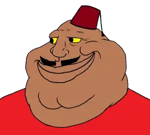 meximutt, ottoman saar, 1soyjak, bald, big cheeks, black eyes, brown skin, cheek bones, cheekbones, closed mouth