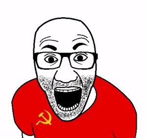 el perro rabioso, 1soyjak, arm, bald, black eyes, black hair, clothes, communism, front view, gaping mouth