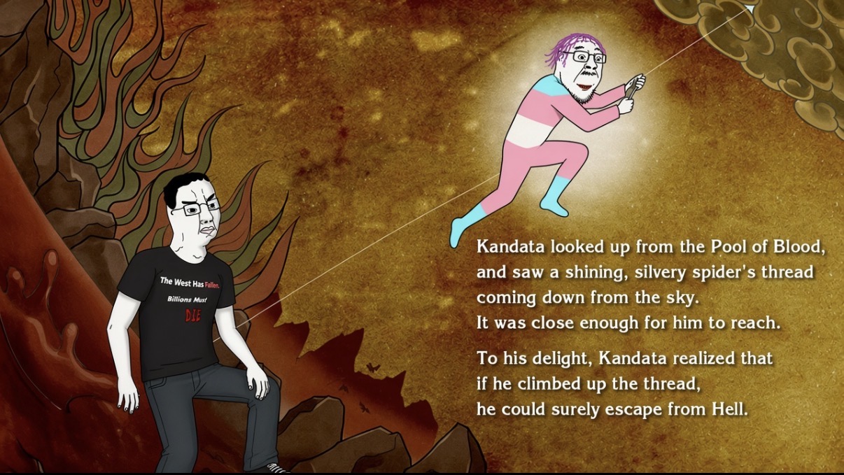 Chuddha and the spiders thread