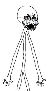 cryboy soyjak, stickboy, 1soyjak, aliased, almost full body, angry, arm, bald, bloodshot eyes, crying