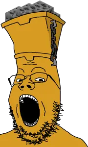 gapejak, bald, beard, black eyes, building chute, chute, chutejak, gaping mouth, glasses, looking at you