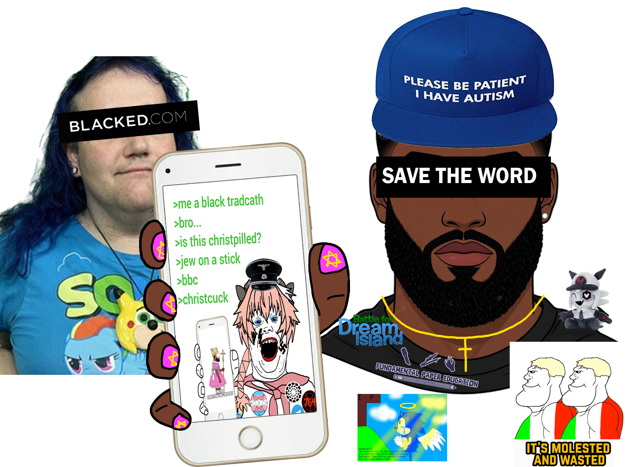 black tradcath, yes chad, alicia, animal, arrow, autism, beard, chris chan, christcuck, christian