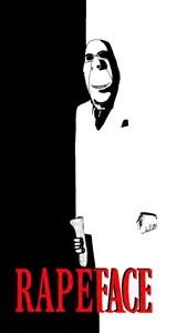 rapeson, cobson, hornyson, rapeson, 1soyjak, bald, black background, black eyes, closed mouth, clothes