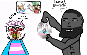 288618 - soybooru.com - 1soyjak angry asd bernd black_eyes black_hair blonde_hair bloodshot_eyes chudjak fat front_view glasses hair half_closed_eyes half_open_mouth looking_at_you looking_to_the_left maga magajak mustache no_beard no_glasses open_.jpg