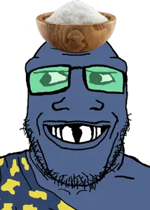 273211 - soybooru.com - 1soyjak admin bald blue_skin chud_robot closed_mouth clothes deformed front_view glasses green_eyes grinlook_poggers looking_to_the_left markiplier_soyjak necktie open_eyes portrait salt sal.png