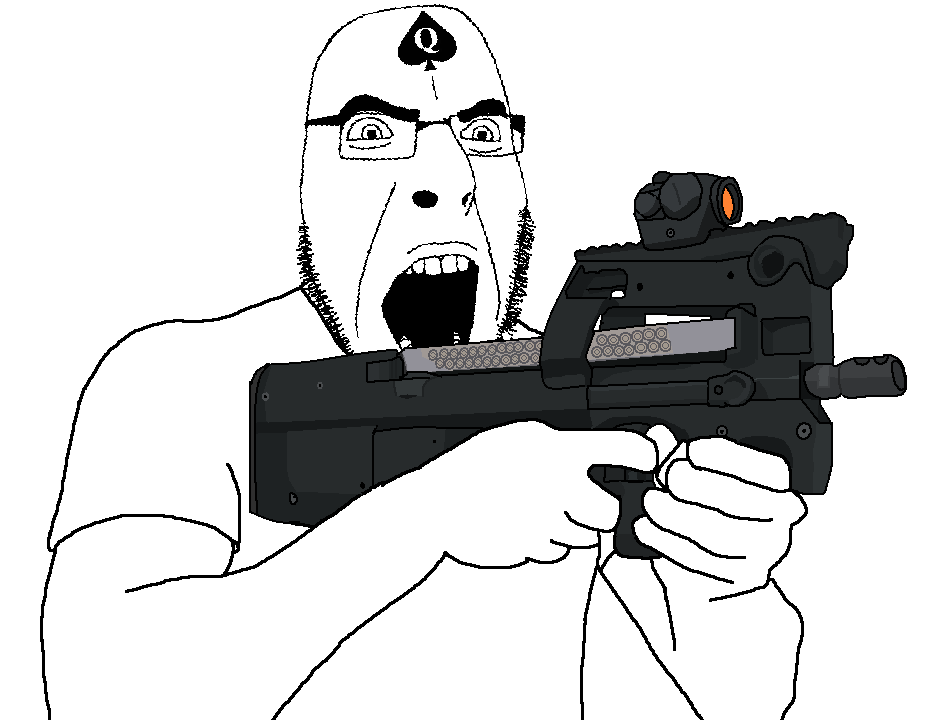 cobson, spadeson, angry, arm, bald, bushy eyebrows, clothes, glasses, gun, hands