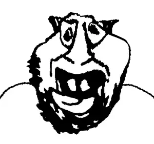 bernd, hanging troonjak, troonjak, deformed bernd subvariants, ack, aliased, bald, beard, big eyes, big mouth